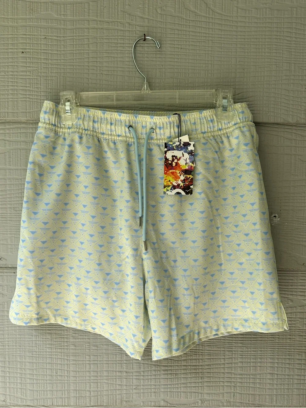 Robert Graham Geometric Martini Tower Swim Shorts NWT ~S